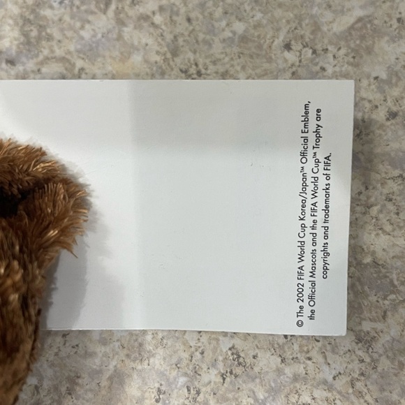 Ty Beanie Baby CHAMPION Bear 2002 DENMARK FIFA World Cup Vintage Ty Plush Animal - Picture 8 of 8